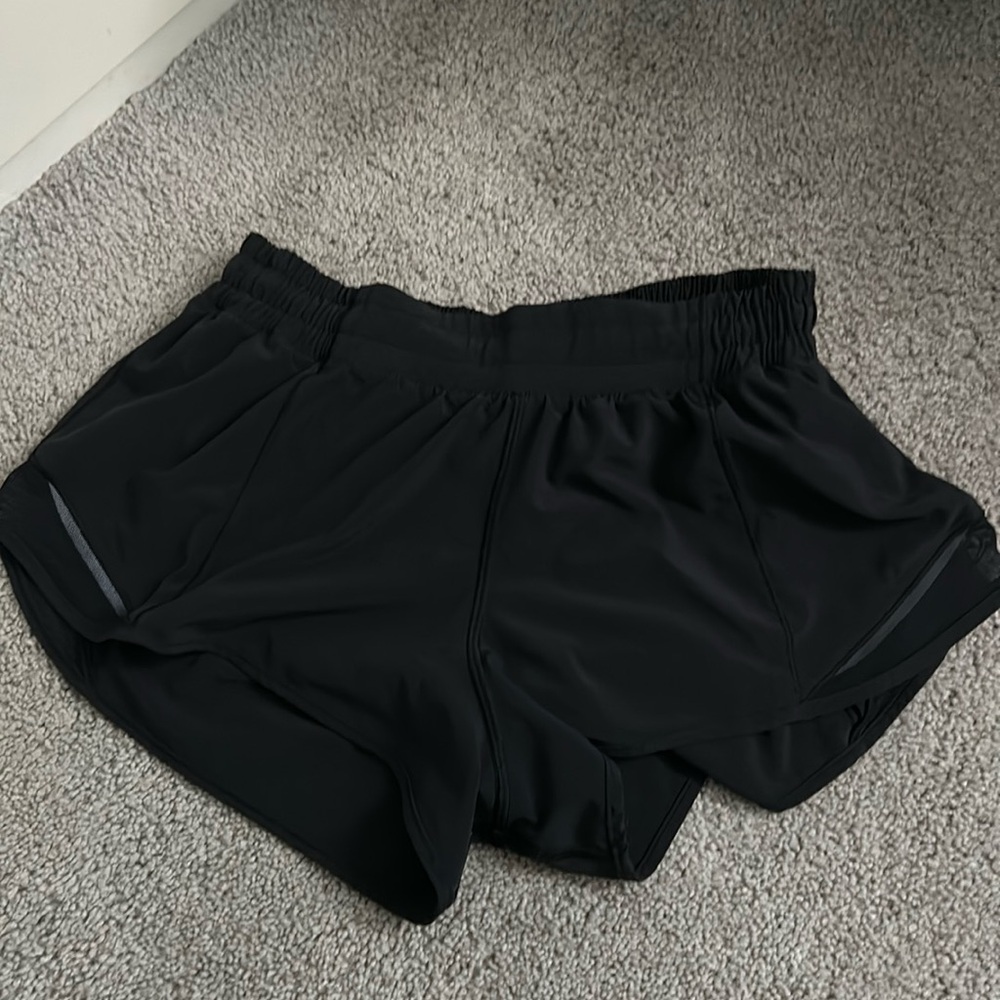 Black Lululemon Hotty Hot Shorts